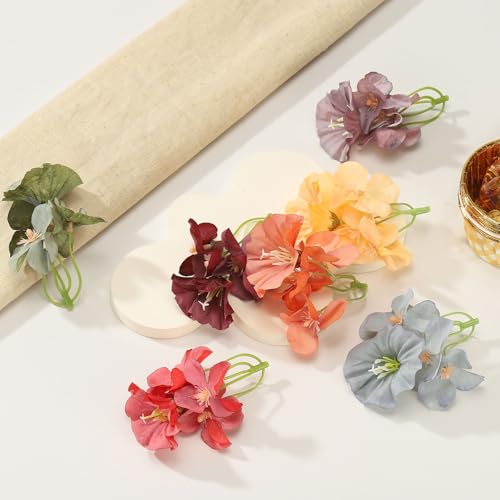 Fleur d'orchidée artificielle orange de 3.1 pouces pour centre de table raffiné