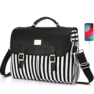 LOVEVOOK Laptop Bag for Women Large Computer Bags Cute Messenger Bag Briefcase Business Work Bags Purse, 15.6inch, Black Pro
