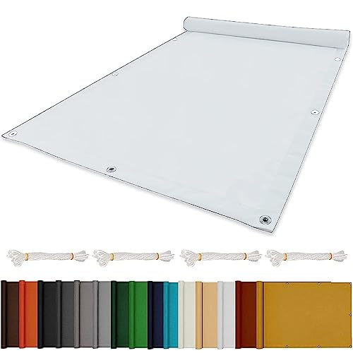 Voile d'ombrage rectangulaire contre la chaleur sur terrasse avec kit inclus