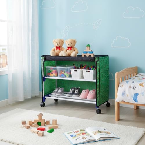 Image of CIPLA PLAST Shoe Rack for Home | Floor Standing Shoes Shelf | 3 Tier Layer Plastic Foldable Shoe Stand, Shoe Organiser for Home & Office White and Blue, Portable Storage Organizer