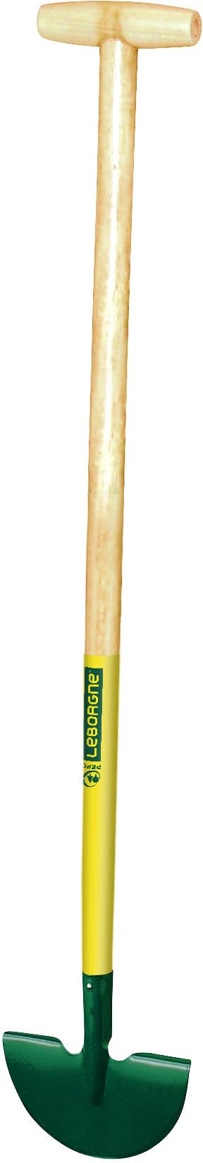 Leborgne, Dresse-Bordures Tôle, Repose-Pieds, Largeur: 20 cm, Manche En T, Manche: 90 cm, Acier Trempé, Pour trancher proprement les bordures de gazon Repose-pieds qui facilite la pénétration au sol.