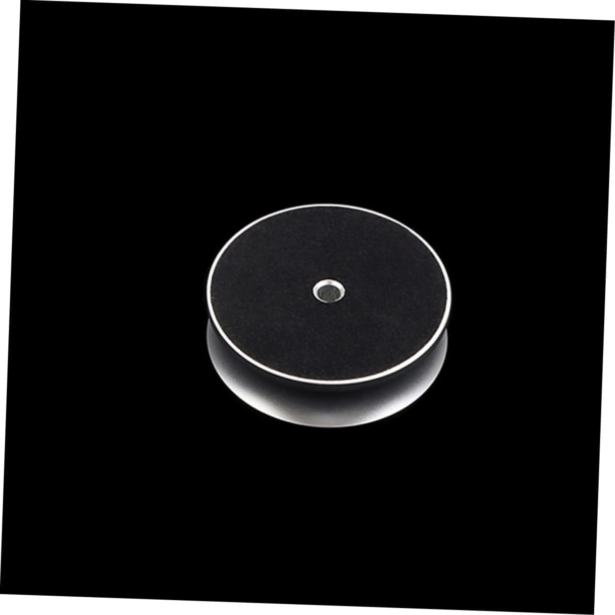 Zerodeko Vinyl Turntable Record Weight Stabilizer Clamp with Spirit Level for Phonograph Audio Disc Vibration Reduction Silver Tone