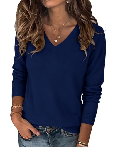 LOMON Womens Wool Blend Sweaters Trendy Soft Winter Layering Sweater
