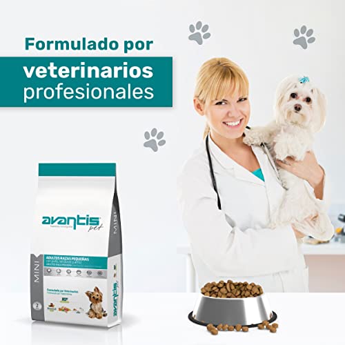 Avantis Pet Mini Futtermittel für Erwachsene Hunde Kleiner Rassen, 2 kg, dreifacher Aktion, fördert das Immunsystem und die Verdauung, sehr verdaulich mit Huhn, Gemüse und Reis