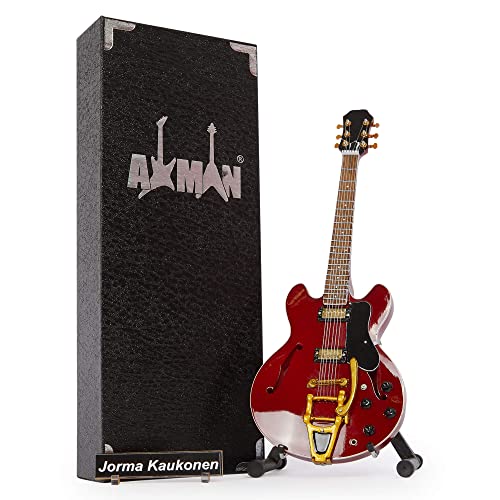 Jorma Kaukonen (avion Jefferson) – Réplique de guitare miniature - Les Beatles, Paul McCartney, John Lennon, RIngo Starr, George Harrison Jorma Kaukonen (avion Jefferson) – Réplique de guitare miniature