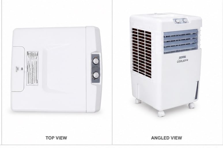 Image of Usha Coolboy 40 Air Cooler | 40L Tank Capacity | 3-Side Honeycomb Pads | Ice Chamber | Powerful 18 cm Blower | Auto Swing | Inverter Compatible | White (40 Liter)