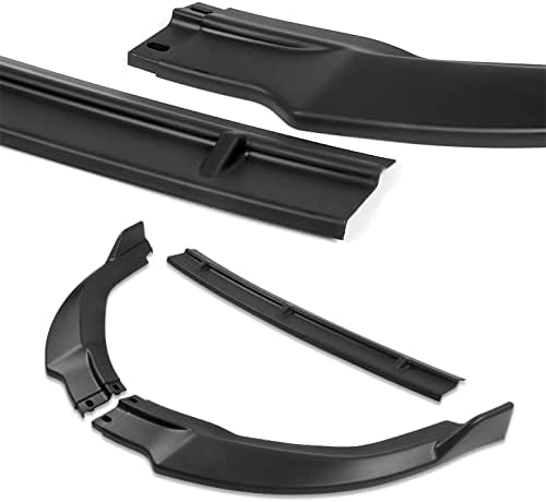 3PCS Front Bumper Lip Kit fit for Compatible with 2006-2008 Honda Civic, CS-Style Splitter Trim Protection Spoiler, Air-Dam-Chin-Diffuser (Unpainted Matt Black)