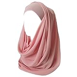 Medidas: 180 x 70 cm Lina & Lily Hijab para Mujer Musulmana Chiffon Bufanda Turbante Islámico (Rubor rosado)