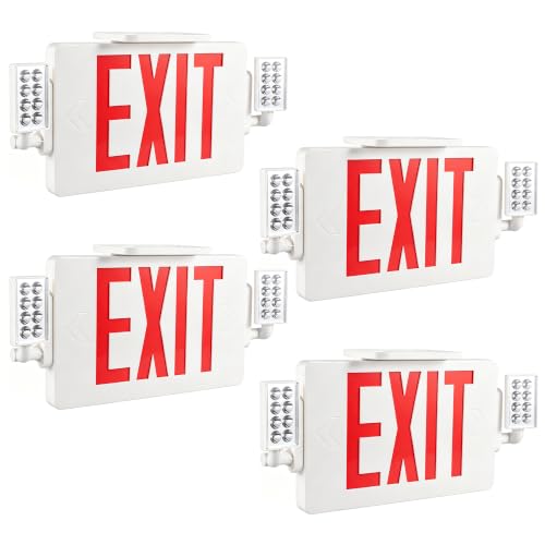 Gruenlich Exit Sign with Emergency Light, Battery...