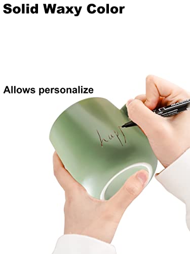 T-Ware Coffee Mug, Ceramic Mug Sets, 14 Oz Coffee Mug Set, Coffee Cup For Office And Home, Set Of 2, Waxy Sage Green #TOP3