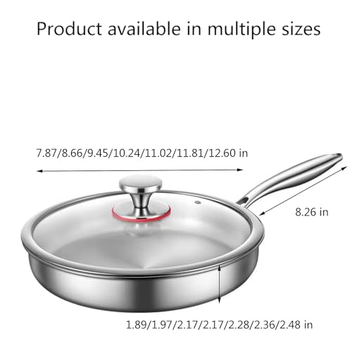 Sartén Wok de Acero Inoxidable 316 con Tapa 8.66 in miniatura 2