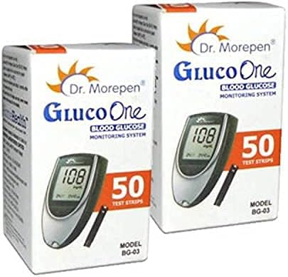 Dr. Morepen BG-03 Test Strips - 100 Strips (Multicolor)