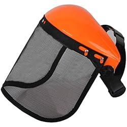 Caretas Protectoras Para Cascos Seguridad Casco de seguridad con visera de malla de cara completa para tala de desbrozadora de protección forestal Casco de cortacésped de malla
