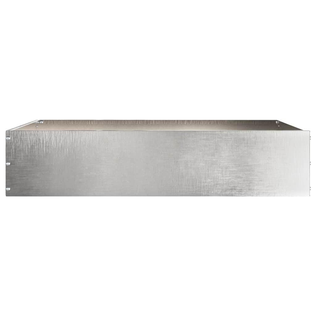Bordure de pelouse en acier inoxydable argenté - 60 x 60 x 13 cm - Bordure de jardin en métal durable pour parterre de fleurs et aménagement paysager - Bordure de pelouse robuste en tôle d'acier