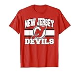 New Jersey Devils Stripe Red Officially Licensed T-Shirt