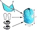 Cutequeen Steel Stand with Hammock and Tree Straps Hold Up 450 LBS Space Saving (Cyan Blue/Grey)