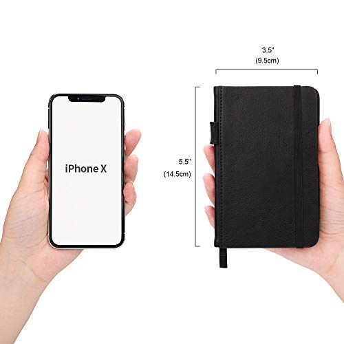 Pocket Notebook Journal Notepad (2-Pack),Small Hardcover Mini Lined/Ruled Journal, 3.5x5.5 inch, Total 312 Numbered Pages