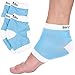 ZenToes Moisturizing Heel Socks 2 Pairs Gel Lined Toeless Spa Socks to Heal and Treat Dry, Cracked Heels While You Sleep (Cotton, Blue)
