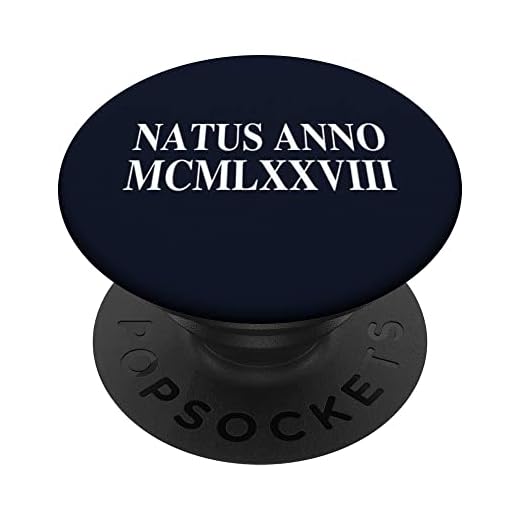 Natus Anno MCMLXXVIII - Números romanos para fiesta de cumpleaños (1978) PopSockets PopGrip Intercambiable