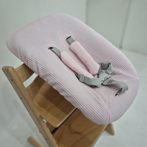 Image of Cotton Cover Sheet Compatible with Stokke Tripp Trapp High Chair Newborn Set (Baby Pink)