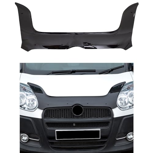 BMY Hood Deflector for Fiat Doblo 2011-2015, Bug Shield, Black