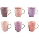 In jedem 6er Set sind sechs Tassen oder Schalen mit unterschiedlichen zueinander passenden Farbtönen enthalten. Dieses Kaffeetassen oder Müslischalen-Set ist auch eine tolle Geschenkidee zum Geburtstag oder ideal als Grundausstattung
