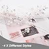 Accessoires de coiffure de mariage : 4 peignes et épingles à cheveux en U avec perles de cristal, argentés, pour femmes et filles #5