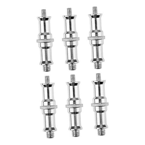 Adaptador de tornillo de espiga convertible para soportes de flash de estudio fotográfico plateado