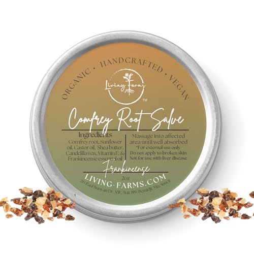 Living Farms Handmade Comfrey Salve with Castor Oil & Frankincense