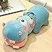 Cartoon Hippo Plush Doll Four Color Front Zęby Hippo Duża Poduszka Zwierząt Spanie Sleepease Lalki Ozdoby Doll Pluszowe zabawki XIXINYA (Color : Blue, Size : 40cm)