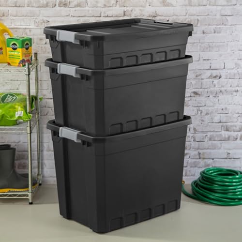 Sterilite Stacker Tote with Latching Lids for Garage, 27 Gallon, 8-Pack - image 7