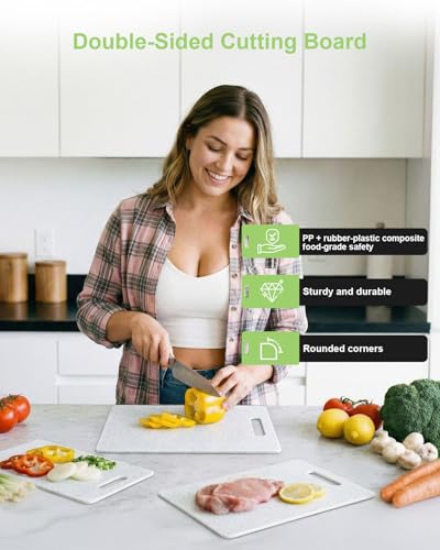 Set de 3 tablas de cortar de plástico para cocina con mango miniatura 2