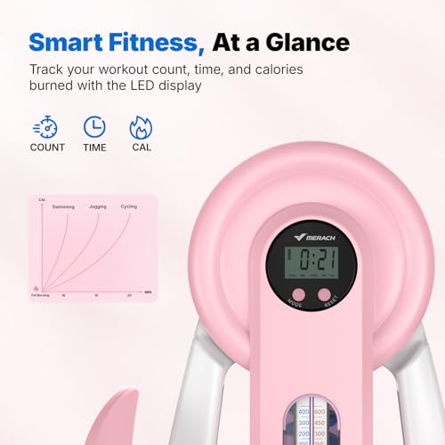 MERACH Pelvic Floor Exercise Devices, Thigh Trainer for Women/Men, Inner Thigh & Hip Strengthener with 0-135 LBS Adjustable Resistance, Kegel Exerciser, Workout Equipment for Home(Pink) by MERACH - Image 5
