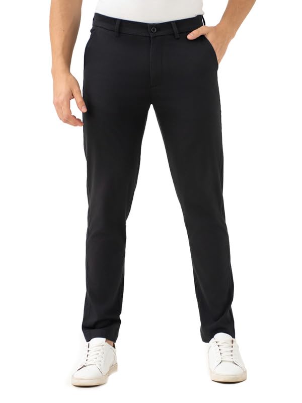Image of The Pant Project Luxury Cotton Chinos Pants for Men | Stylish Slim Fit Men's Wear Trousers for Office or Party | Mens Fashion Dress Trouser with 2 Way Stretch