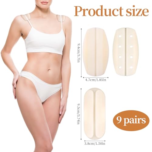 18pcs Bra Strap Cushion, Silicone Anti-Slip Shoulder Dents Pads Band Reducer Soft Protectors Accessories Keep from Slipping Off Bra Strap Holders for Slipping (Skin Color)2