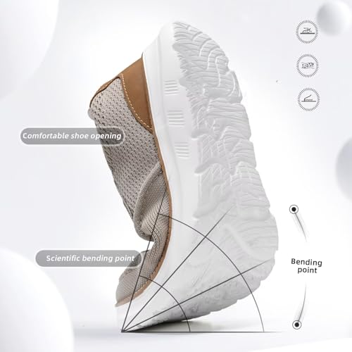 Image of Mens Casual Loafers Slip-on Boat Mesh Walking Shoes Business Oxfords Sneakers Work Comfortable Lightweight Soft Sole