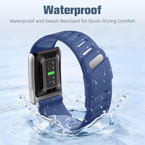 Image of VEMIGON Silicone Sport Band Compatible with Whoop 5.0 One /Peak, Life /MG, Breathable, Adjustable Waterproof Replacement Wristband Strap with Stainless Steel Frame Connector, NOT for Gen 4.0(Band only)