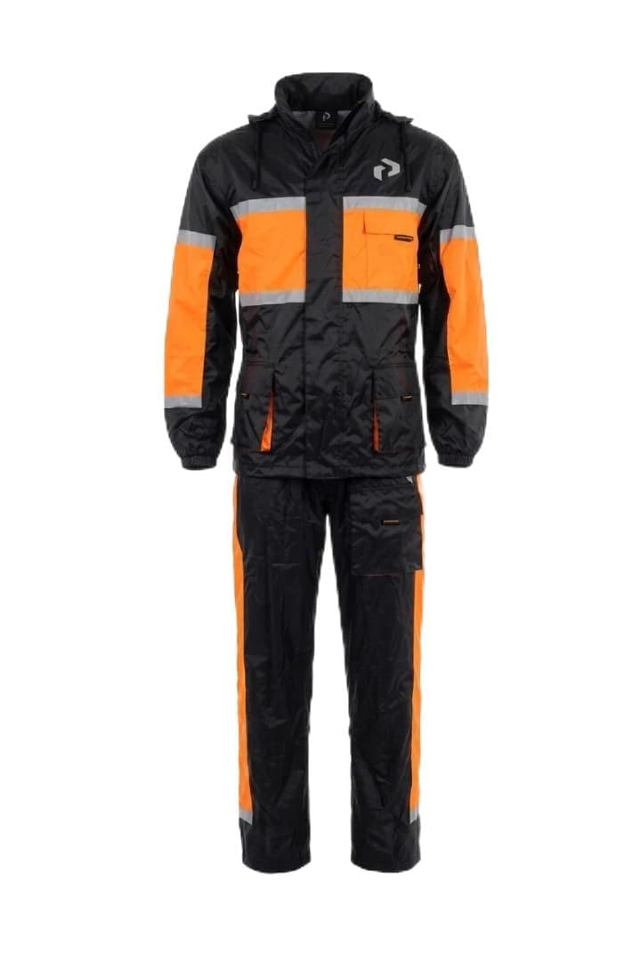 PASHA & CO Herren Regenanzug Wasserdicht Motorrad Regenjacke & Regenhose mit Tasche – Reflektierende Motorrad Regenbekleidung, Winddicht & Atmungsaktiv für Motorrad, Roller, Fahrrad & Outdoor