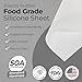 Exactly Rubber - Translucent Silicone Sheet, 50A Durometer Rubber Sheet, Semi Clear Silicone, Resistant -80 to 450°F, Food-Grade Silicone Placemat, 450% Elongation, Made in The USA, 1/32 x 9” x 12”