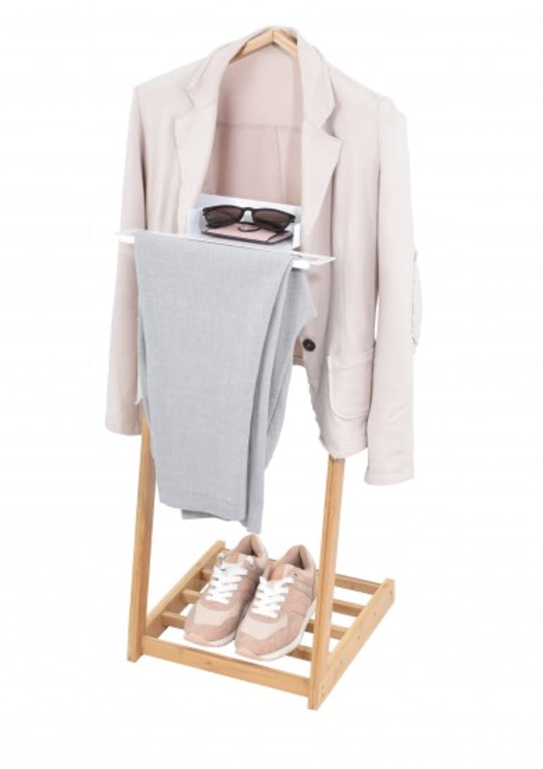 Domopak LivingDomo Pack Dome Pack 83522 Bamboo Night Galan with Shoe Shelf, 43.5 x 34 x 102 cm, Multicolor, Multicoloured, 43.5x34x102 cm