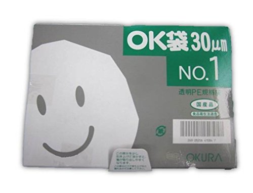 Amazon.co.jp: OK袋 0.03mm No.1 1ケース20,000枚（100枚×200袋） 汎用