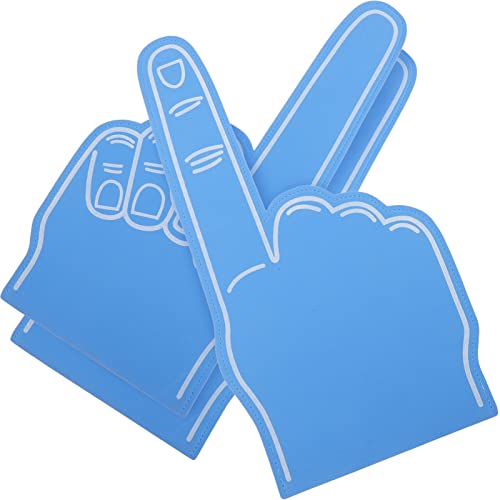 BESPORTBLE 3 Uds Dedos de Espuma Gigantes en Mano de Espuma Dedos de Espuma de Porristas para Eventos Deportivos Juegos Escuela Negocios Azul Cover