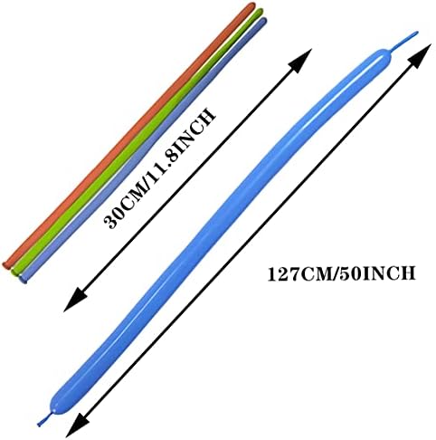 Long Balloons Modelling, Pastel 260 Balloons for Animals Making, Magic Thin Rainbow Twisting Balloons for Wedding Birthday Party Decorations Pack of 100