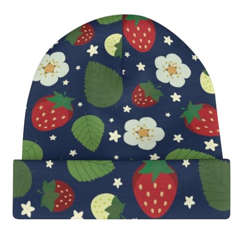 Kawaii Strawberry Kids Beanie Hat for for Girls Boys Children Cap Winter Knitted Chemo Cancer Headwear Accessories Gifts Decoration4