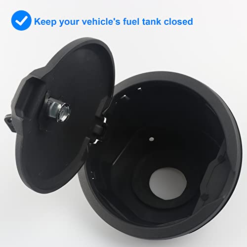 Locking Fuel Filler Door, Lock Gas Tank Cap Cover Compatible With Jeep Wrangler - 2018 2019 2020 2021 Jeep Wrangler Jl Jlu Unlimited Rubicon Sahara Sport 2 & 4 Door - Includes Door, Mounting Ring #TOP3