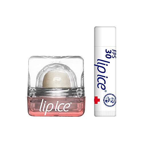 Kit Protetor Labial Lip Ice Cube Morango + Fps 30, Lip Ice