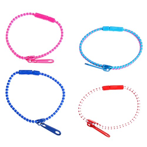 Gatuida 4 piezas Pulseras de Amistad con Cremallera Bicolor para Fiesta...