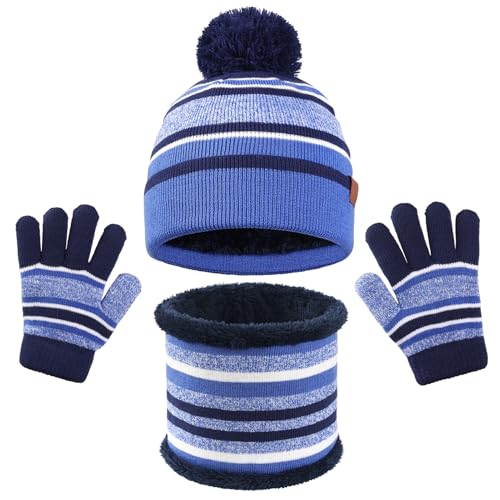 Bonnet gants écharpe enfants Icegrey | Ensemble d'hiver doublé polaire