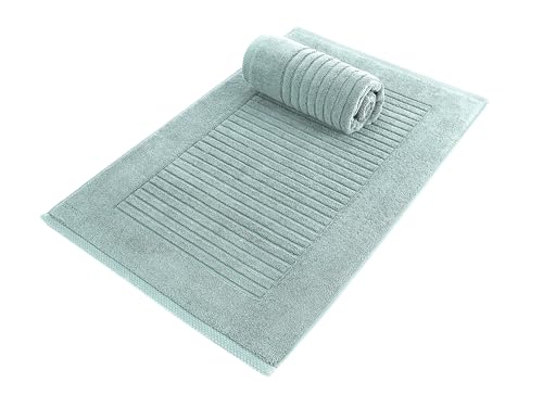 Amazon.com: Classic Turkish Towels CTT - 2 Piece Bathroom Rugs Set, 100% Cotton Bath Mats, Non-Slip, Comfy & Highly Absorbent Bathroom Floor Mats, Machine Washable | 20"x32" (Spa Green) ...