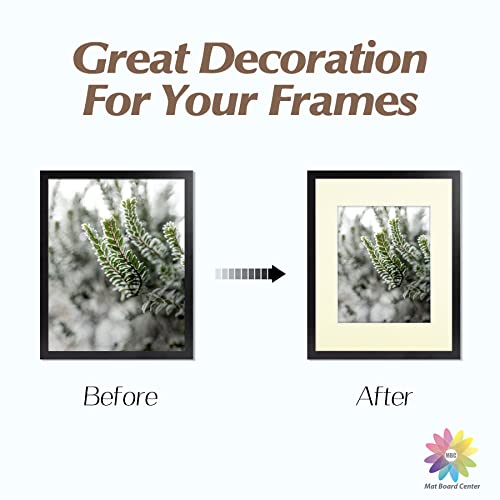 Mat Board Center, Pack of 10, 11x14 for 8x10 Ivory Color Mats - Bevel Cut, Acid Free, 4-ply Thickness, White Core - for Pictures, Photos, Framing by MBC MAT BOARD CENTER - Image 6